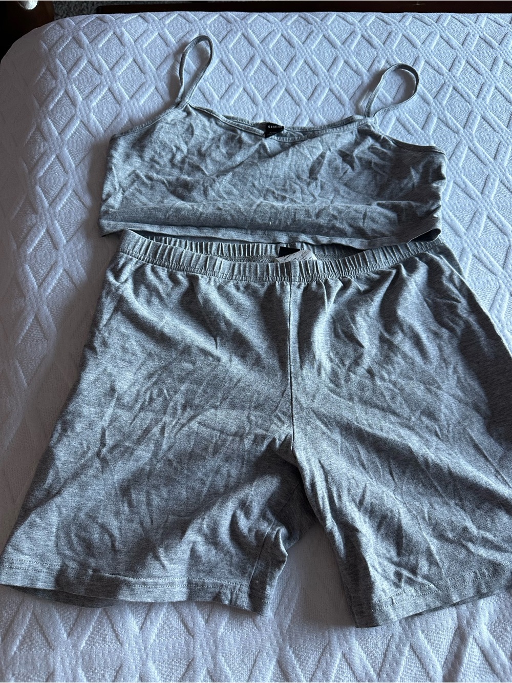 Women’s Grey Cotton Lounge Shorts and top - Comfortable Everyday Wear